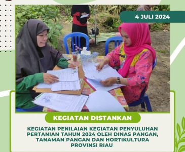 Penilaian Kegiatan Penyuluhan Pertanian Tahun 2024 Oleh Dinas Pangan, Tanaman Pangan dan Hortikultura Provinsi Riau