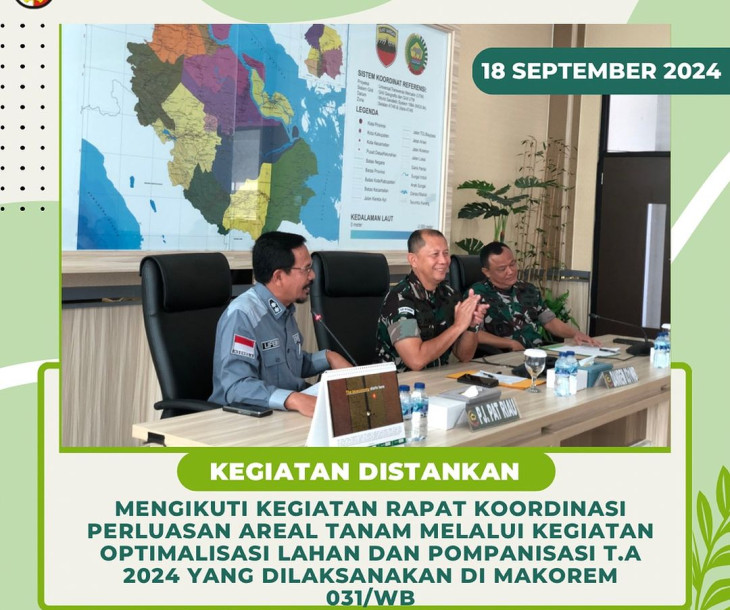 Rapat Koordinasi Perluasan Areal Tanam Melalui Kegiatan Optimalisasi Lahan dan Pompanisasi T.A 2024