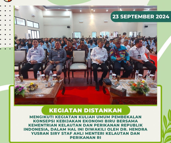 Kuliah Umum Pembekalan Konsepsi Kebijakan Ekonomi Biru Bersama Kementrian Kelautan dan Perikanan Republik Indonesia