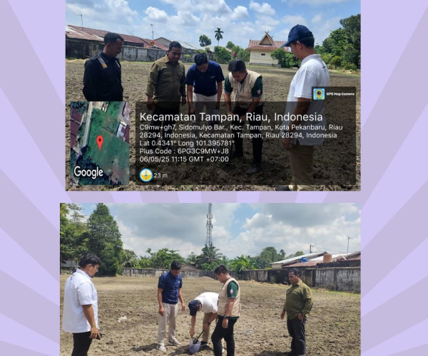 pengambilan Sampel tanah lokasi tanam padi Gogo di Poktan Swadaya Mandiri, Mugi Rahayu