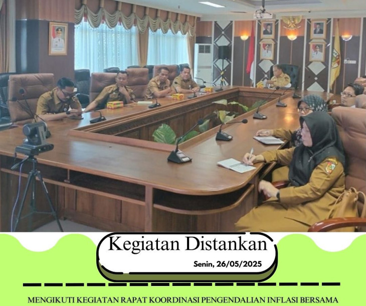 Rapat Koordinasi Pengendalian Inflasi Bersama Mendagri Secara Virtual dan Rapat Koordinasi Tim Pengendalian Inflasi Daerah (TPID) Kota Pekanbaru