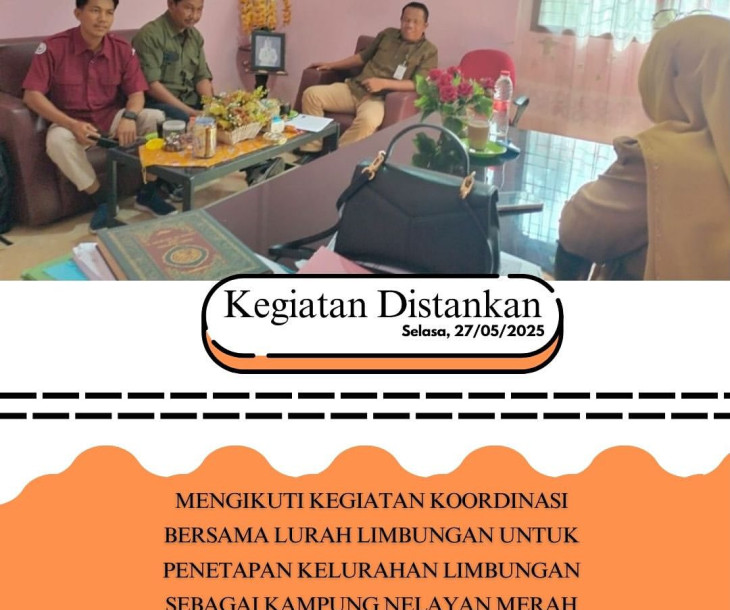 Koordinasi bersama lurah limbungan untuk penetapan kelurahan limbungan sebagai kampung nelayan merah putih.