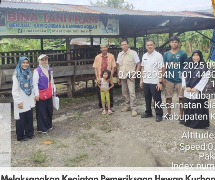 Pemeriksaan Hewan Kurban di Kecamatan Marpoyan Damai dan Kecamatan Bukit Raya, Kota Pekanbaru