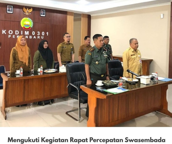 Rapat Percepatan Swasembada Pangan dalam Menghadapi Musim Kemarau Tahun 2025 bersama Dandim 0301 Wira Bima