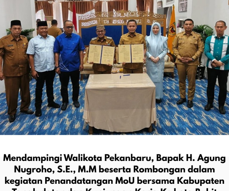 Penandatangan MoU bersama Kabupaten Tanah datar dan Kunjungan Kerja Ke kota Bukit Tinggi Terkait Kerja Sama Antar Pemerintah Daerah dalam Berbagai Sektor