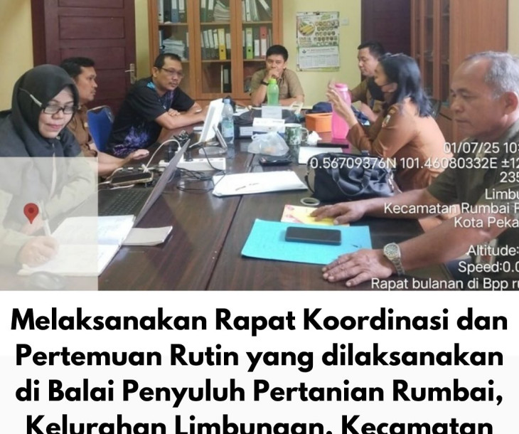 BPP Rumbai Gelar Rapat Koordinasi dan Pertemuan Rutin Penyuluh Pertanian di Kecamatan Rumbai