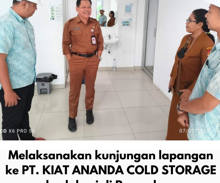 Kepala Dinas Pertanian dan Perikanan Kota Pekanbaru Tinjau PT. Kiat Ananda Cold Storage di Kawasan Pergudangan Platinum
