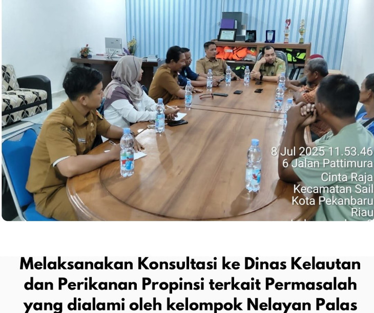 Dinas Pertanian dan Perikanan Kota Pekanbaru Konsultasi ke DKP Provinsi Riau Terkait Pencemaran Perairan Palas