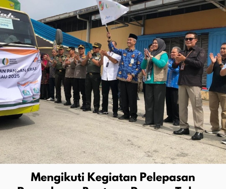 Dinas Pertanian dan Perikanan Kota Pekanbaru Hadiri Kegiatan Pelepasan Penyaluran Bantuan Pangan Tahun 2025 di Gudang Bulog Jadirejo