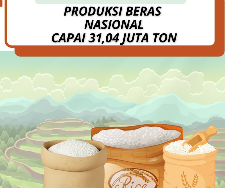 Produksi Beras Nasional Periode : Januari - Oktober 2025