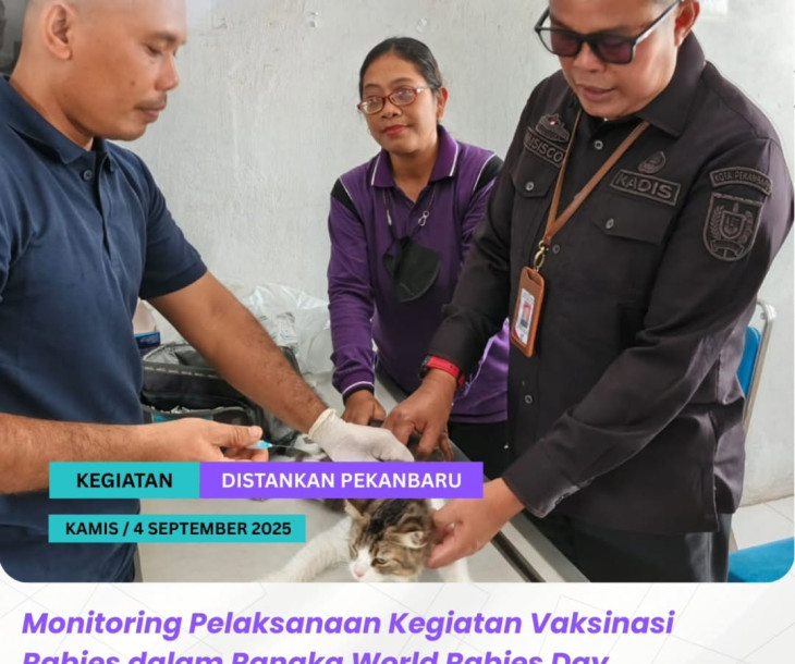Monitoring pelaksanaan kegiatan Vaksinasi Rabies Gratis di Rumah Potong Hewan