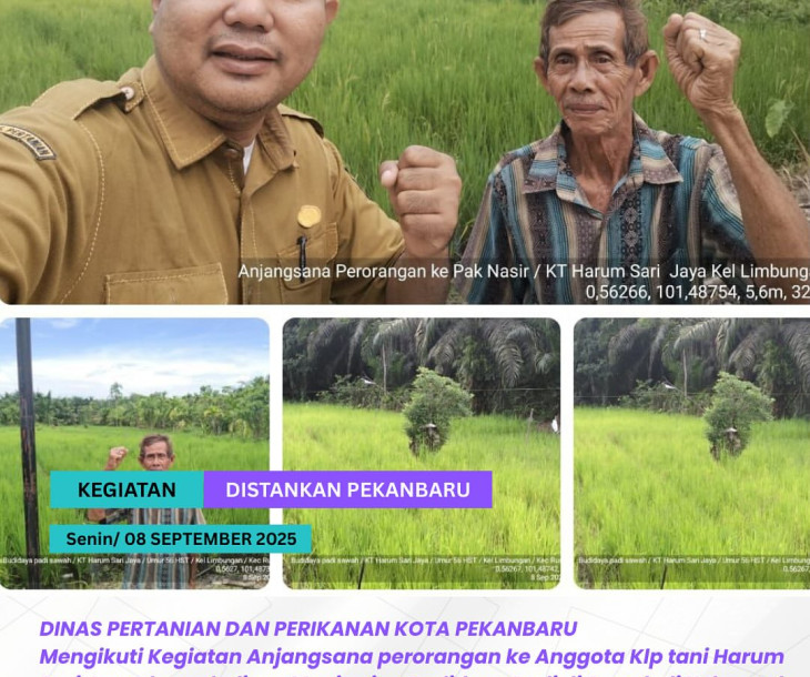 Kegiatan Anjangsana & Monitoring Budidaya Padi di Kelompok Tani Harum Sari Jaya