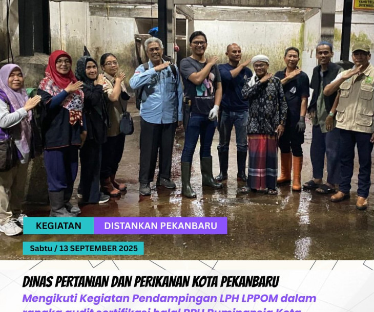 Pendampingan LPH LPPOM dalam Audit Sertifikasi Halal RPH Ruminansia Kota Pekanbaru