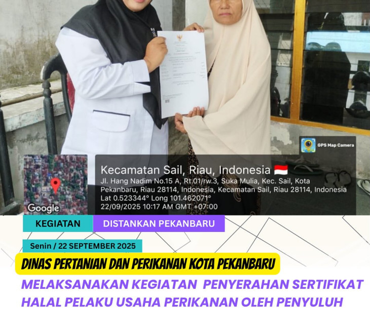 Penyerahan Sertifikat Halal untuk Pelaku Usaha Perikanan