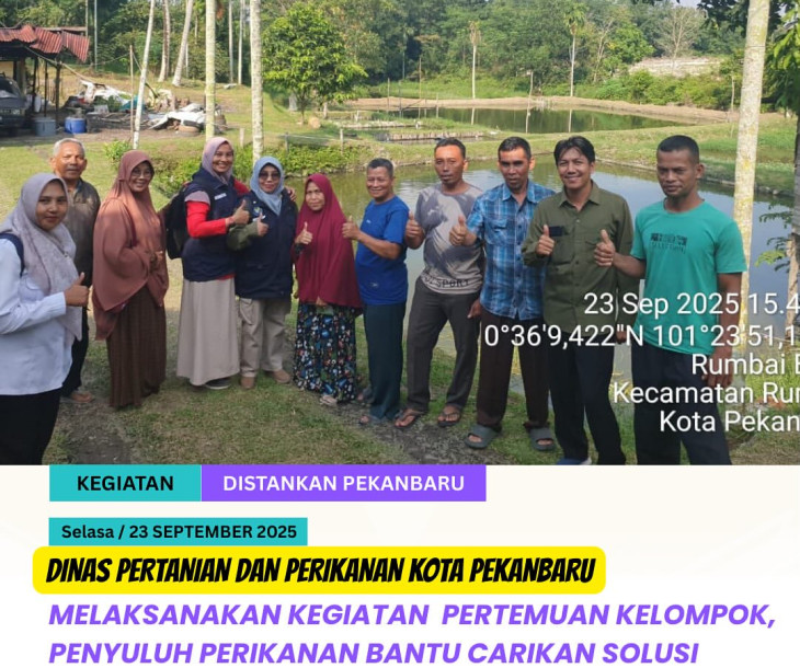 Rapat rutin Pokdakan Mina Usaha Rumbai Bukit