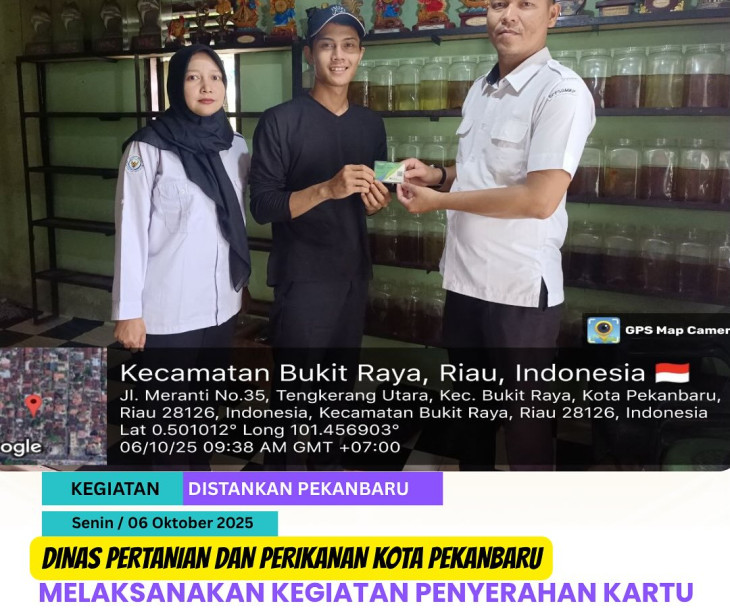 Penyerahan Kartu BPJS Ketenagakerjaan Ke Anggota Pokdakan Ukhuwah Berkah