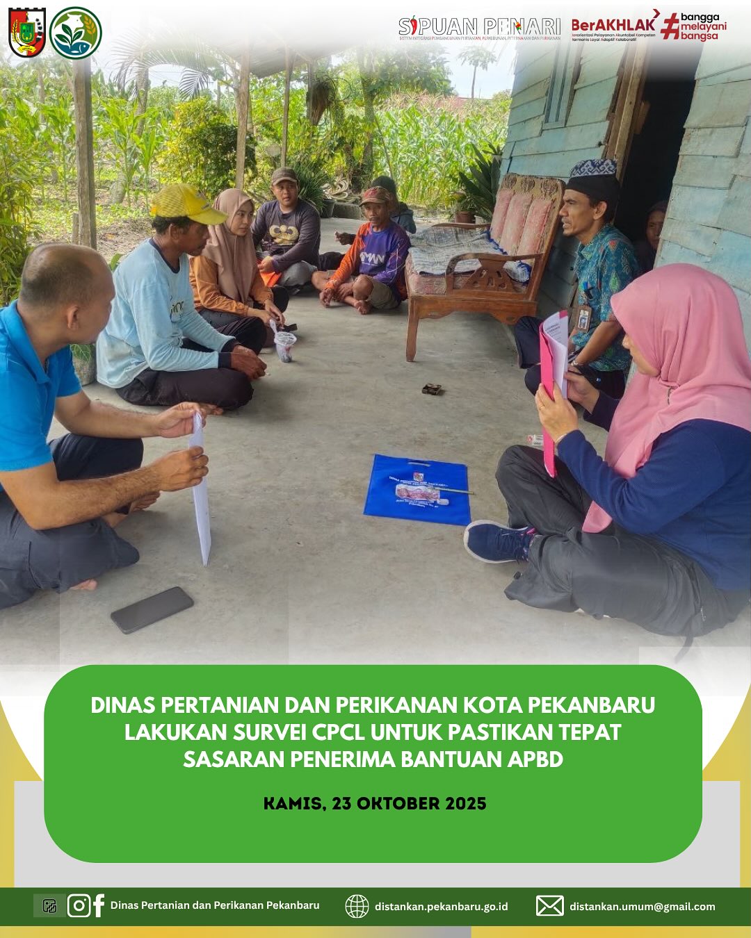 Survei CPCL Penerima Bantuan APBD Kota Pekanbaru di Wilayah BPP Tampan