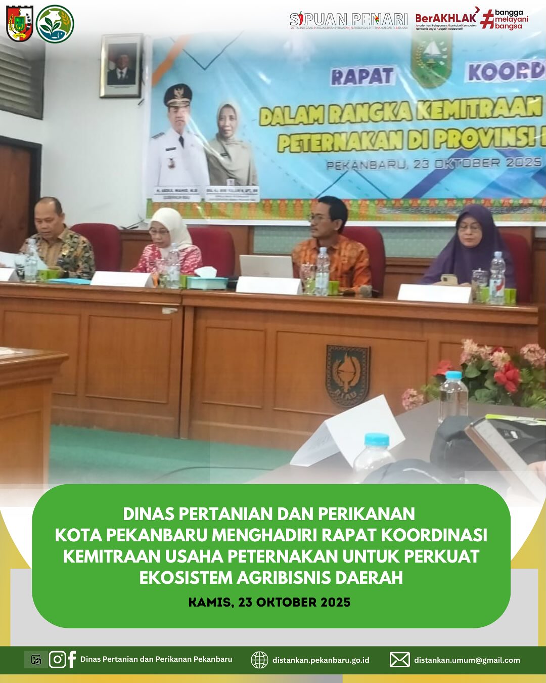 Rapat Koordinasi Kemitraan Usaha Peternakan di Provinsi Riau