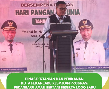 Launching Pekanbaru Aman Bertani yang dirangkaikan dengan peresmian logo baru Distankan Pekanbaru
