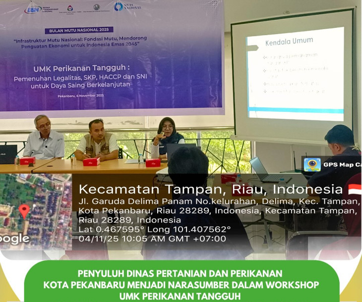 Penyuluh Dinas Pertanian dan Perikanan Kota Pekanbaru Jadi Narasumber Workshop UMK Perikanan Tangguh