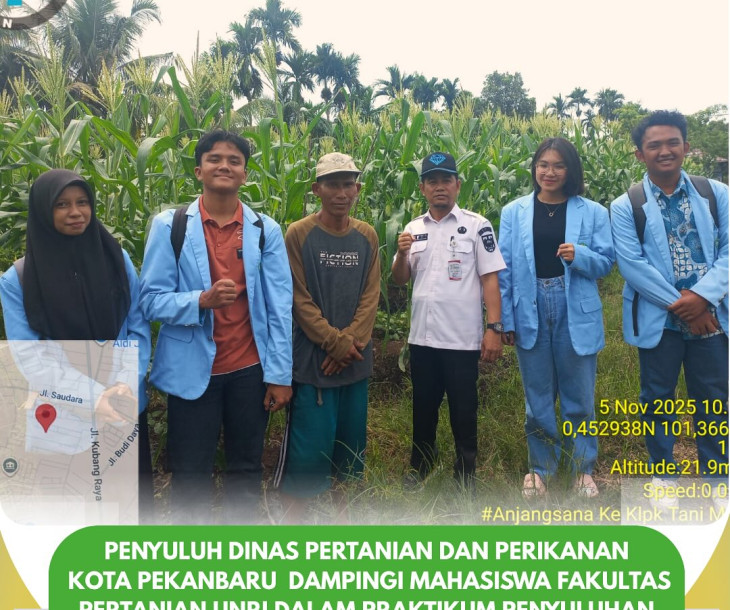 Pendampingan Mahasiswa UNRI dalam Praktikum Penyuluhan Pertanian