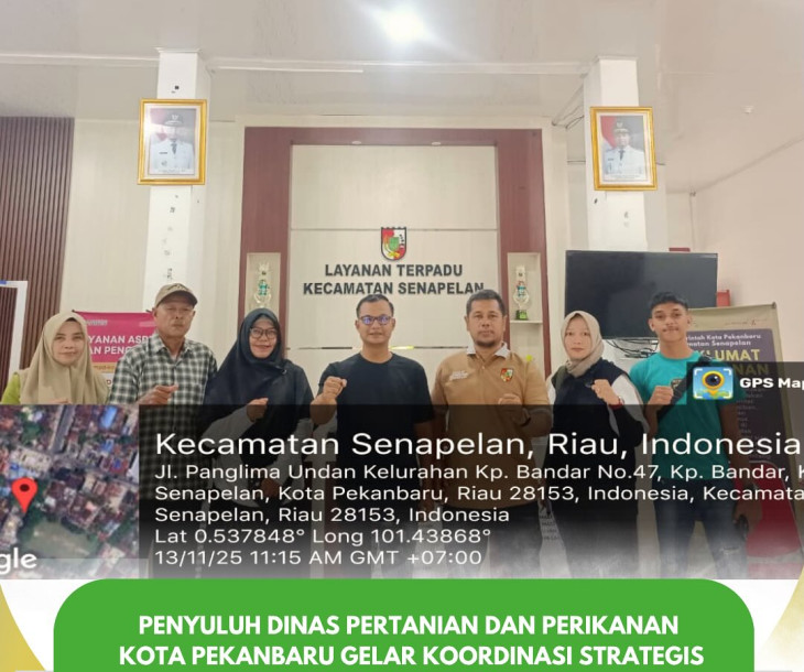 Penyuluh Dinas Pertanian dan Perikanan Kota Pekanbaru Melaksanakan Koordinasi dengan Camat Senapelan