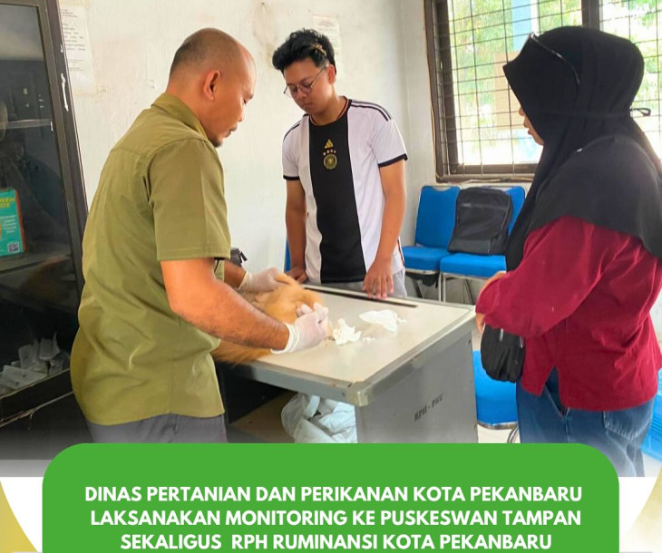 MONITORING KE PUSKESWAN TAMPAN & RPH RUMINANSI KOTA PEKANBARU