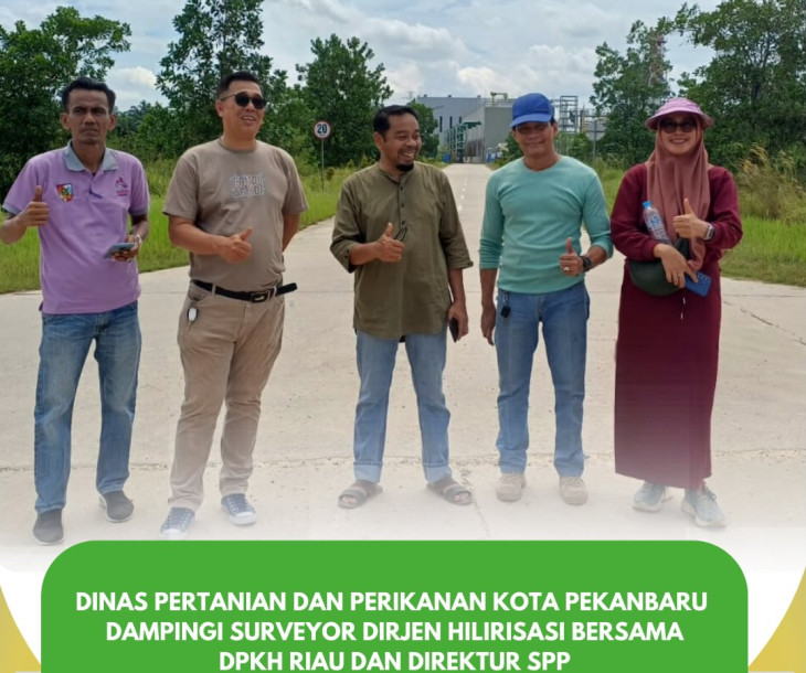 Dinas Pertanian dan Perikanan Kota Pekanbaru Dampingi Surveyor Dirjen Hilirisasi Bersama DPKH Riau & Direktur SPP