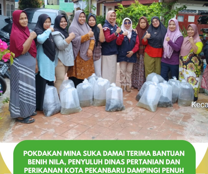 Pokdakan Mina Suka Damai Terima Bantuan Benih Ikan Nila!