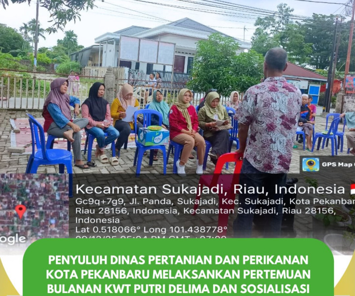 Pertemuan Bulanan KWT Putri Delima & Sosialisasi Pembentukan Kelompok Perikanan di RW 05 Sukajadi