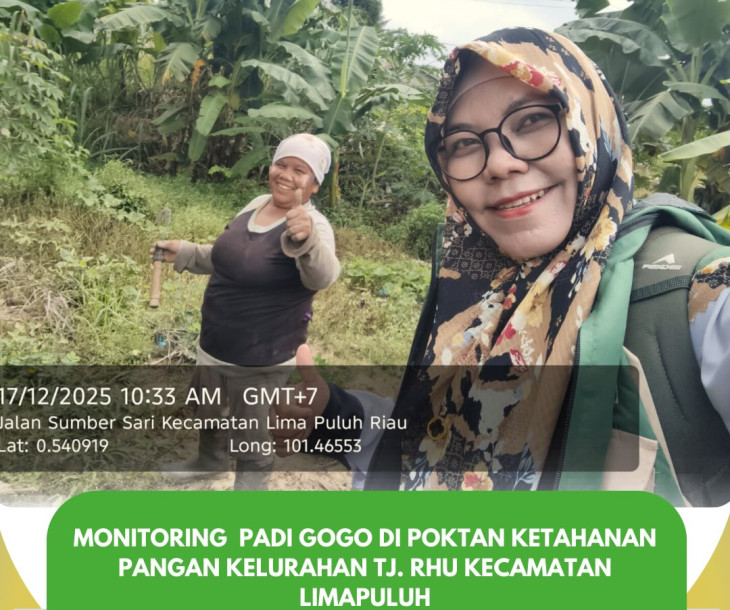 Monitoring penanaman padi gogo bersama Poktan Ketahanan Pangan