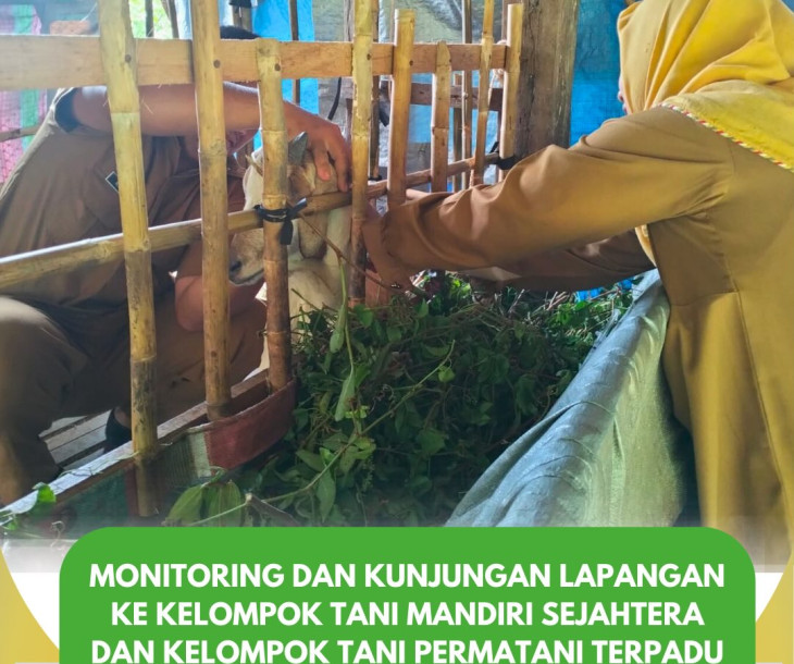Monitoring & Kunjungan Lapangan Kelompok Tani Mandiri Sejahtera dan Kelompok Tani Permatani Terpadu