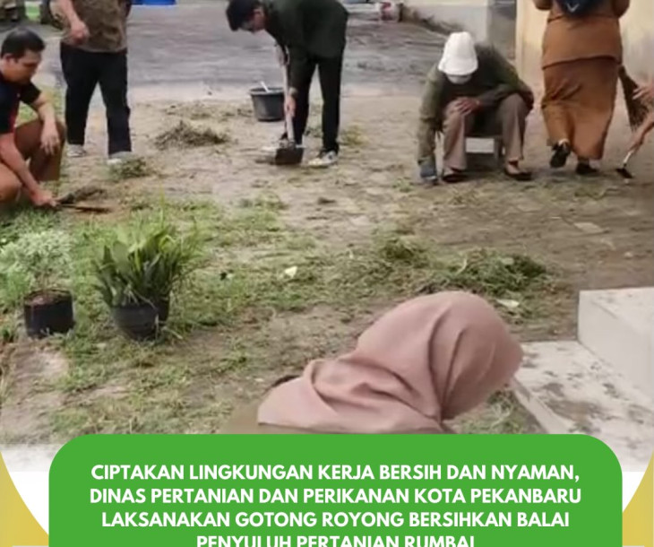 Gotong Royong Bersihkan BPP Rumbai