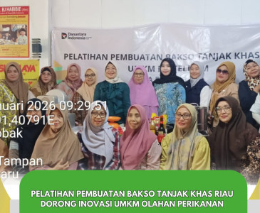 Penyuluh Dinas Pertanian dan Perikanan Kota Pekanbaru Dampingi Pengurusan HAKI Pempek Ikan