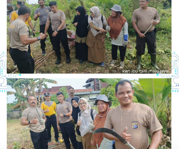 Pengolahan Lahan di Kebun KWT Ibu Tani Maju Jaya