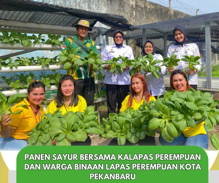 Panen Sayur Bersama di Lapas Perempuan Kota Pekanbaru