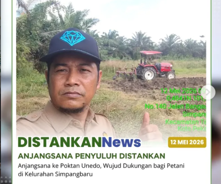 Anjangsana ke lahan Poktan Unedo, Kel. Simpangbaru