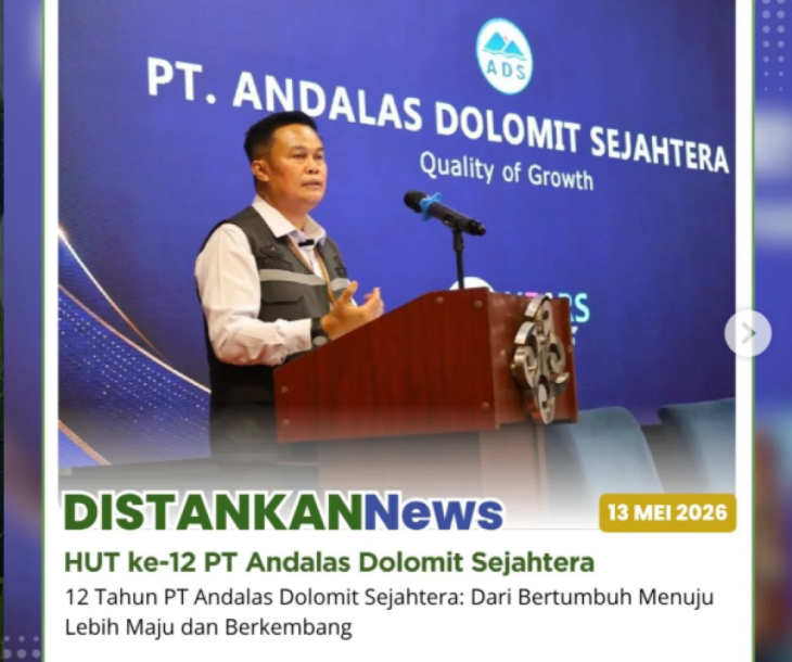 Talkshow Inspiratif dalam rangka Anniversary ke-12 PT Andalas Dolomit Sejahtera (ADS) dengan tema: “12 Years of Leveling Up and Growth”