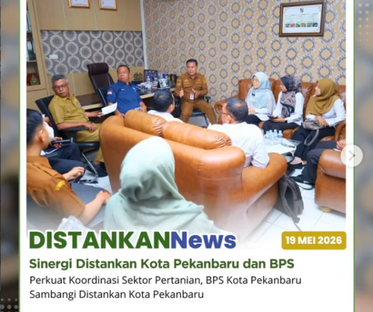 Perkuat Satu Data Pertanian, BPS Kota Pekanbaru Kunjungi Dinas Pertanian & Perikanan