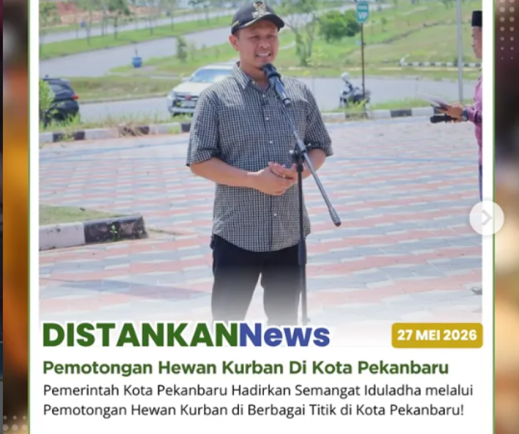 Kegiatan pemotongan hewan kurban di beberapa titik di Kota Pekanbaru