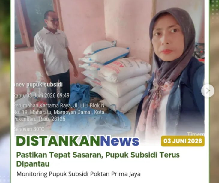 Monitoring pupuk subsidi di Poktan Prima Jaya