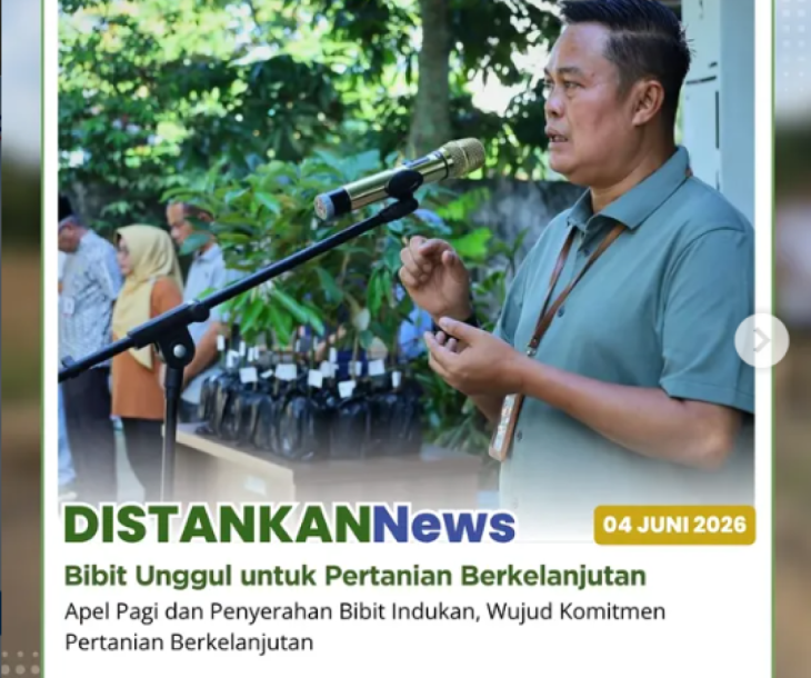 Penyerahan bibit pohon kepada UPTD Pembenihan dan Pembibitan Dinas Pertanian dan Perikanan Kota Pekanbaru