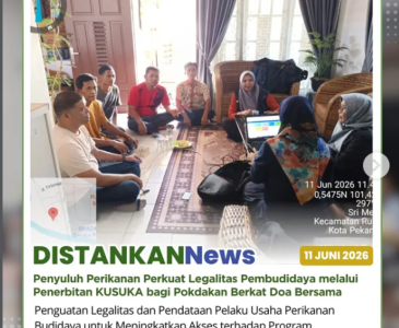 kunjungan lapangan dan penyuluhan langsung ke Kelompok Pembudidaya Ikan (Pokdakan) Sukamulia Asri