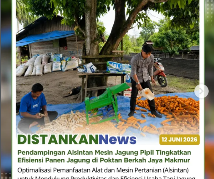 Penyuluh Pertanian melaksanakan pendampingan penggunaan Alat dan Mesin Pertanian (Alsintan)