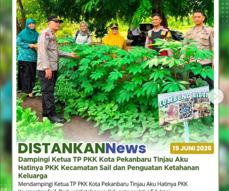 Mendampingi Ketua TP PKK Kota Pekanbaru Tinjau Aku Hatinya PKK Kecamatan Sail