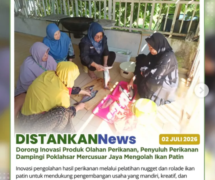 Anggota Poklahsar dibekali pelatihan pembuatan nugget dan rolade ikan patin