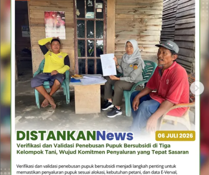 Verifikasi dan validasi penebusan pupuk bersubsidi di Kelurahan Perhentian Marpoyan