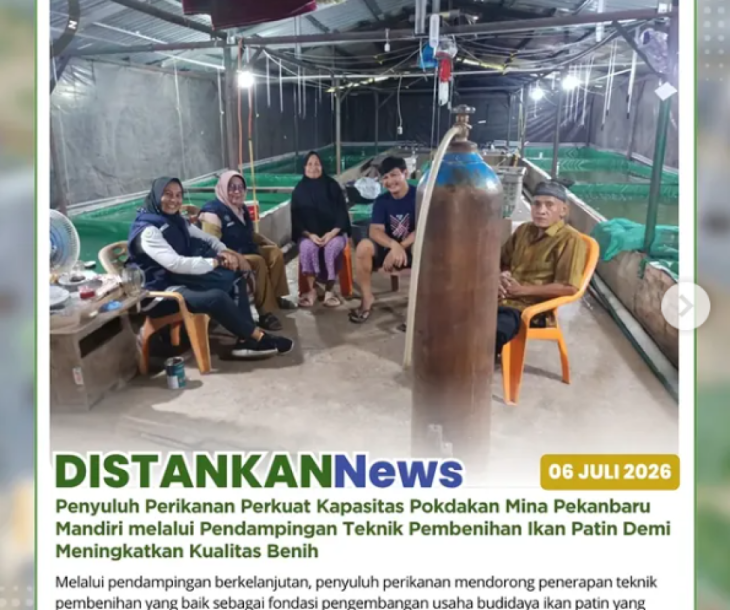 Pertemuan rutin bersama Pokdakan Mina Pekanbaru Mandiri