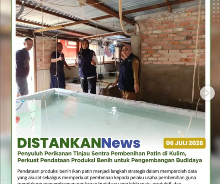 Mengunjungi sejumlah Unit Pembenihan Rakyat (UPR) di Kecamatan Kulim