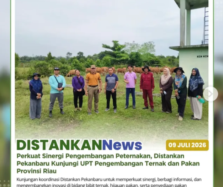 Distankan Pekanbaru Kunjungi UPT Pengembangan Ternak dan Pakan Provinsi Riau